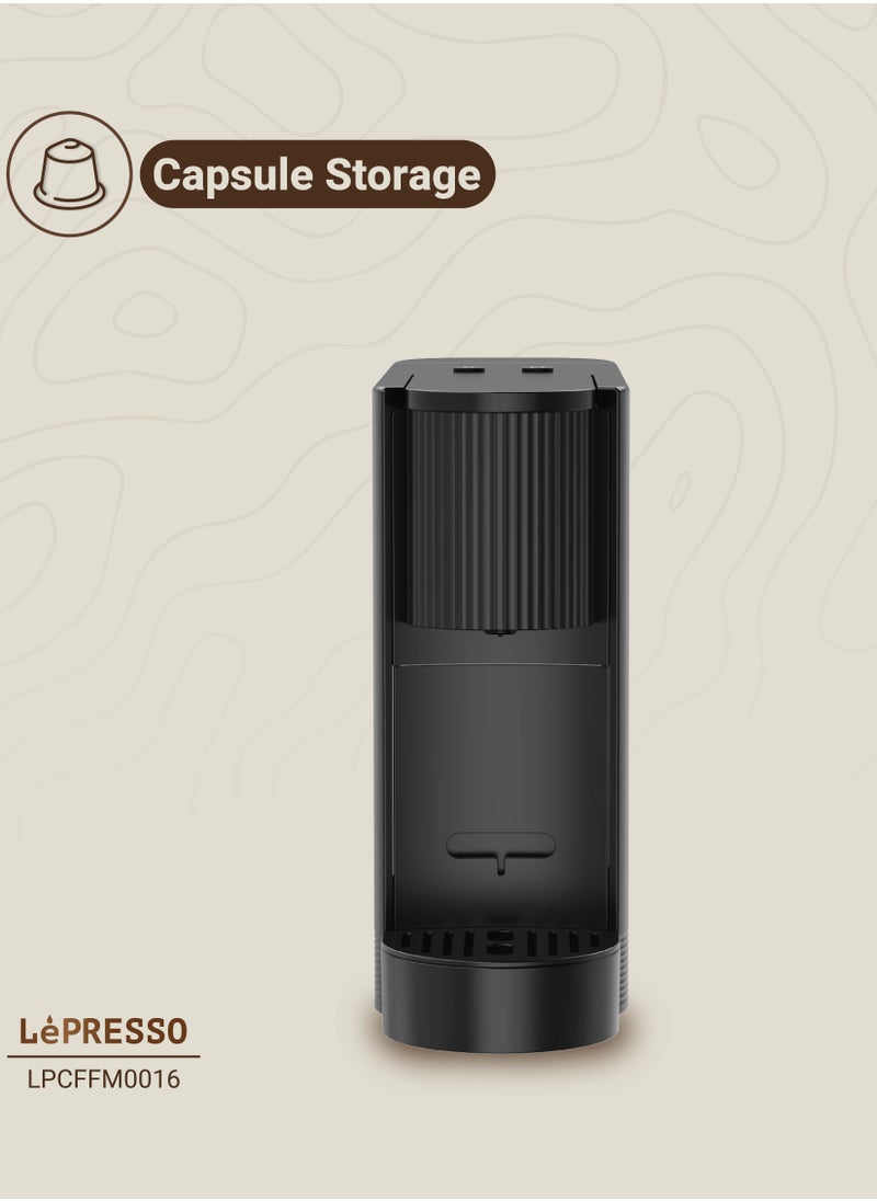 LePRESSO Automatic Capsule Coffee Maker / Nespresso Compatible / Fast Heating Coffee Machine / Capsule Storage / 20 Bar Pump / Precision Coffee Brewing - Black  - Image 4
