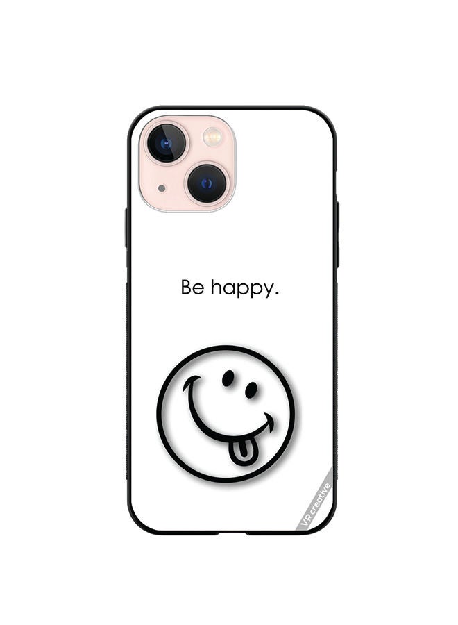VR CREATIVE Protective Case Cover For Apple iPhone 13 mini Be Happy Design Multicolour - Image 1