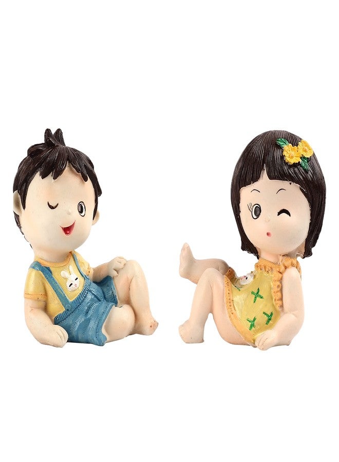 The Decorshed مجموعة تماثيل الزوجين اللطيفة من ديكورشيد لتزيين المنزل (مجموعة من قطعتين) - Image 1