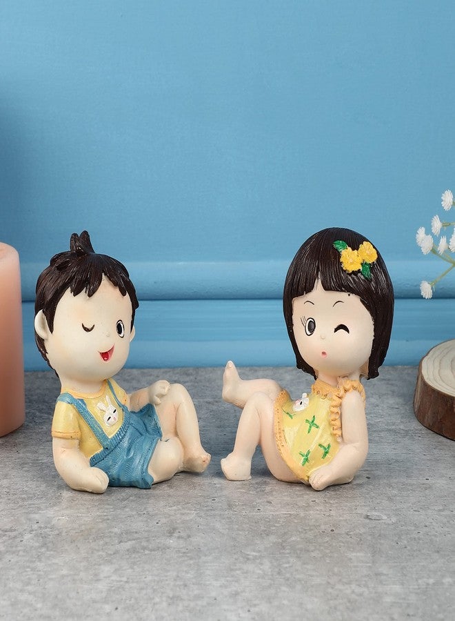 The Decorshed مجموعة تماثيل الزوجين اللطيفة من ديكورشيد لتزيين المنزل (مجموعة من قطعتين) - Image 2
