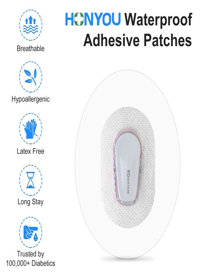 HONYOU 60Pack G6 Adhesive Patches Waterproof Adhesive Patches for G6 Premium Transparent Overpatch 10 Days Long Stay Covers Easy to Use by One Hand - Image 4