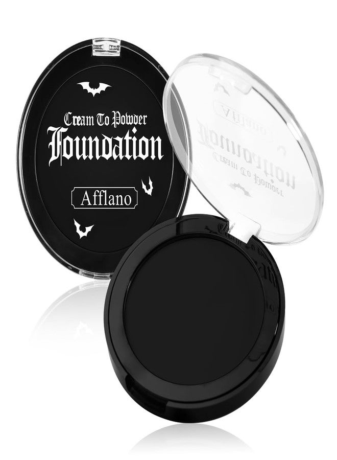 DE'LANCI Black Face Paint Foundation Halloween Sfx Makeup, Semi-matte Black Body Paint Highly Pigmented, Face Body Paint Skull Skeleton Waterproof Greasepaint Goth Makeup Special Effects Cosplay - Image 1