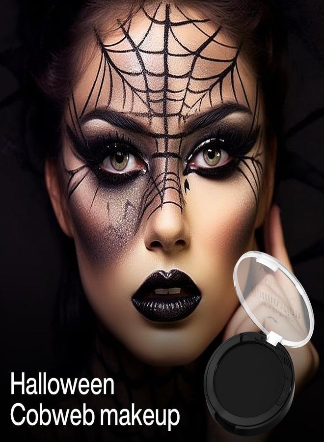 DE'LANCI Black Face Paint Foundation Halloween Sfx Makeup, Semi-matte Black Body Paint Highly Pigmented, Face Body Paint Skull Skeleton Waterproof Greasepaint Goth Makeup Special Effects Cosplay - Image 5