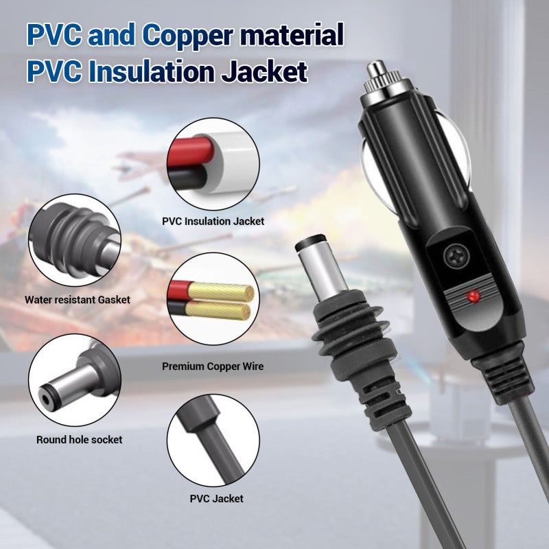 18AWG Power Cable 10M 32.8Ft Plug Play - IP68 Water Resistant for Automotive Use - Image 3