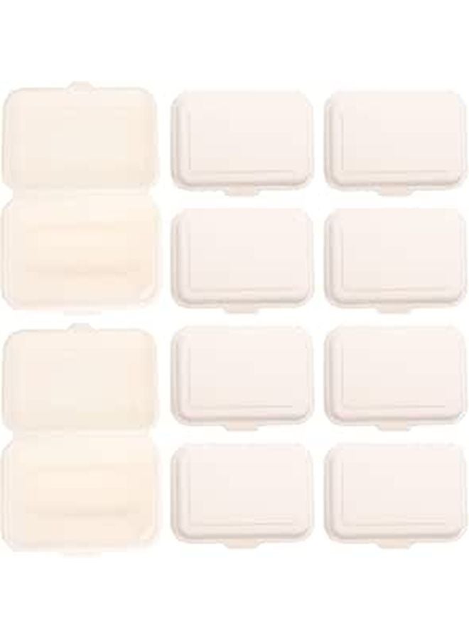 White Paper Bento Box 600ml 50 Pack Eco Friendly Disposable Food Containers For Takeout - Image 1