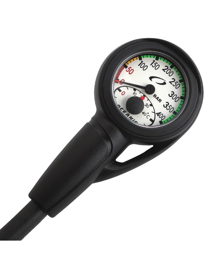 OCEANIC Pressure Gauge Spg Swiv Metric With Boot Black
