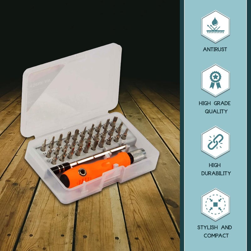 Sud Scrub 32In1 Mini Precision Screwdriver Bits Set with Magnetic Flexible Extension Rod Screwdriver Set For Mobile Laptop CameraMultipurpose Application 1 Piece Random Color  - Image 4