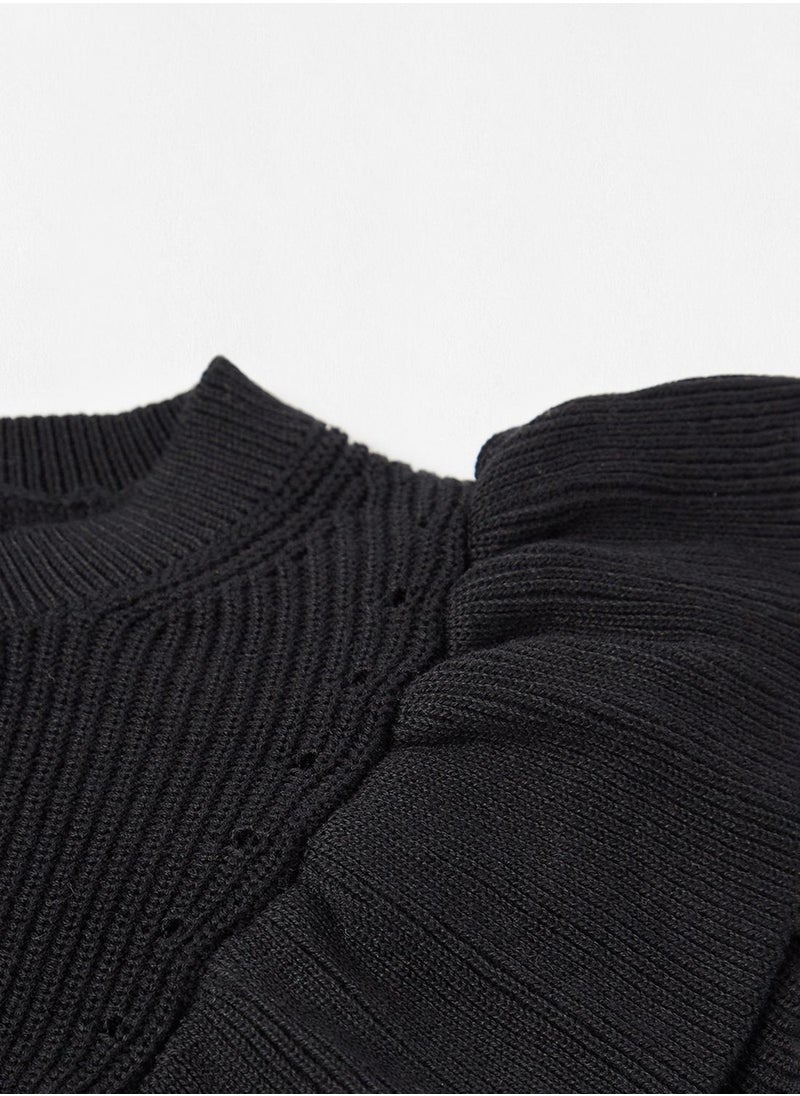 MANGO - Infant Ruffle Detailed Sweater - Image 1