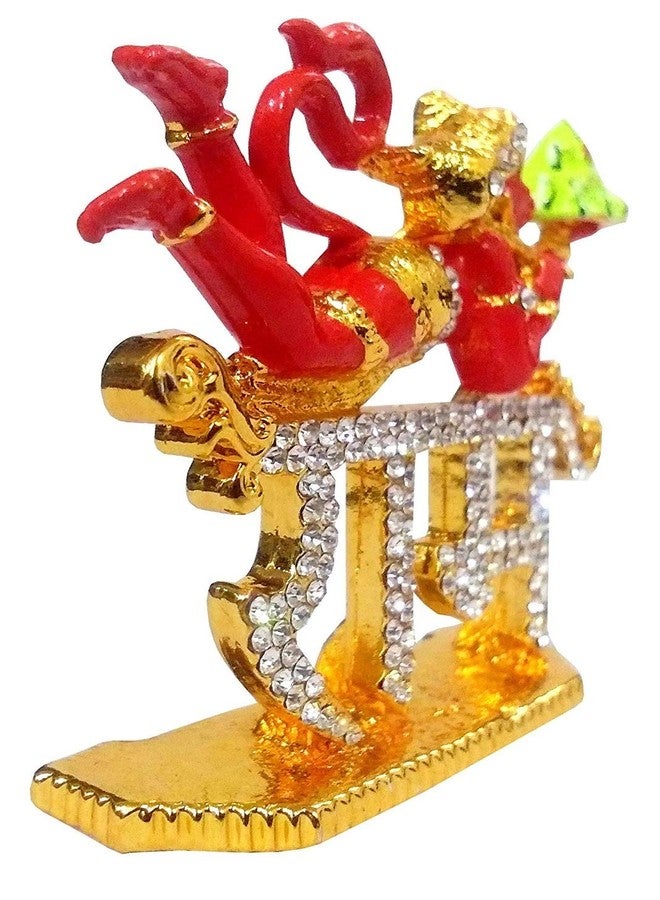 GCT Flying Lord Hanuman Idol Shri Ram Bajrang Bali Idol (B-134) Red Metal Statue for Home Décor Car Dashboard Mandir Pooja Murti Temple Puja Office Table Showpiece, Idol - Image 4