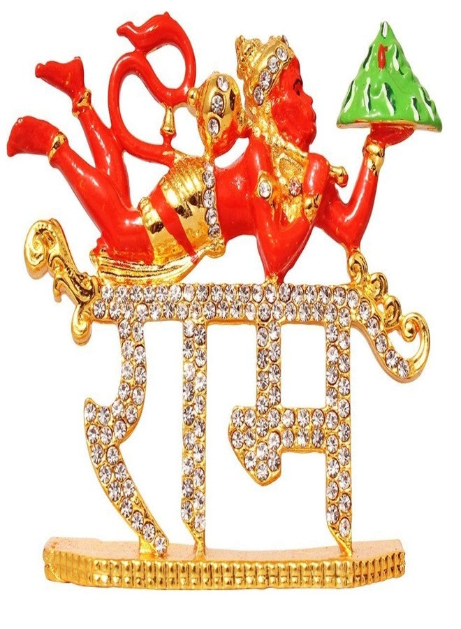 GCT Flying Lord Hanuman Idol Shri Ram Bajrang Bali Idol (B-134) Red Metal Statue for Home Décor Car Dashboard Mandir Pooja Murti Temple Puja Office Table Showpiece, Idol - Image 1