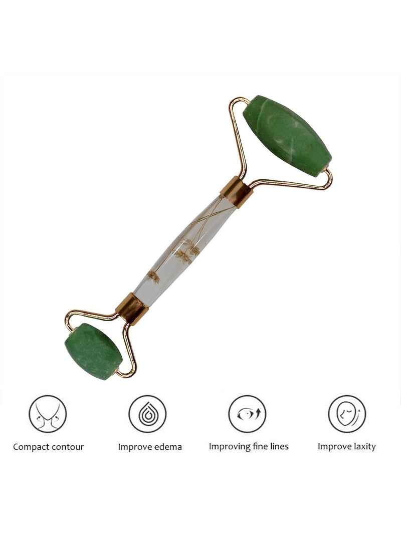 Ladista Ladista JSRLD72 Facial Massager Double Sided Face Roller Natural Jade Massage Stone Beauty Tool for Face Neck Toning Firming Serum Application 1Pc  - Image 3