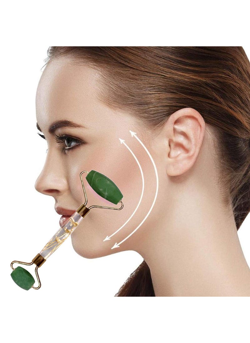 Ladista Ladista JSRLD72 Facial Massager Double Sided Face Roller Natural Jade Massage Stone Beauty Tool for Face Neck Toning Firming Serum Application 1Pc  - Image 2