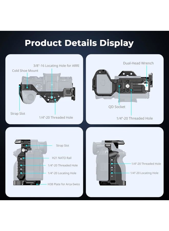Smallrig (Upgraded Version) Full Cage For Sony Alpha 7R V/Alpha 7 Iv/Alpha 7S Iii/Alpha 1 / Iv - 3667B - Image 2