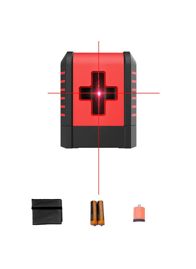 Generic Small Portable 2 Lines Laser Level Leveling Laser 3° Self Levelling Diagonal Line Multi-function Laser Level,red  - Image 1