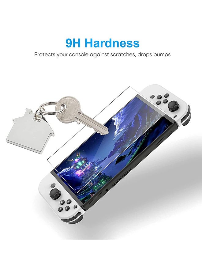 X-level 3 Pcs Screen Protector for Nintendo Switch OLED, 9H Hardness HD Clarity Anti-Scratch Bubble Free Tempered Glass for Nintendo Switch OLED 7 inch  - Image 3