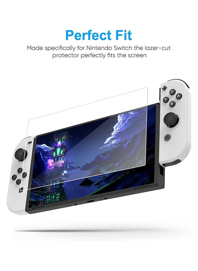 X-level 3 Pcs Screen Protector for Nintendo Switch OLED, 9H Hardness HD Clarity Anti-Scratch Bubble Free Tempered Glass for Nintendo Switch OLED 7 inch  - Image 4