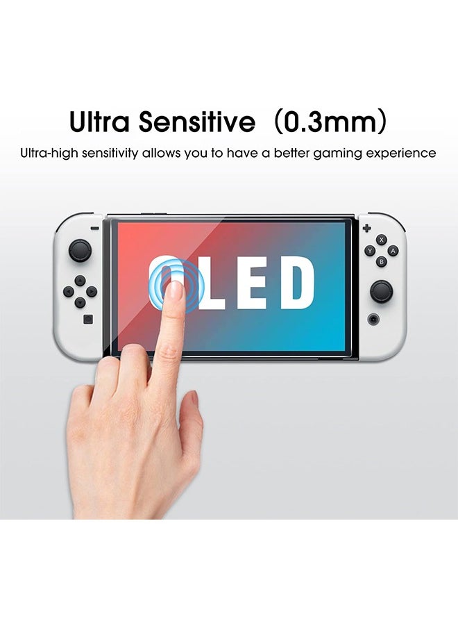 X-level 3 Pcs Screen Protector for Nintendo Switch OLED, 9H Hardness HD Clarity Anti-Scratch Bubble Free Tempered Glass for Nintendo Switch OLED 7 inch  - Image 5