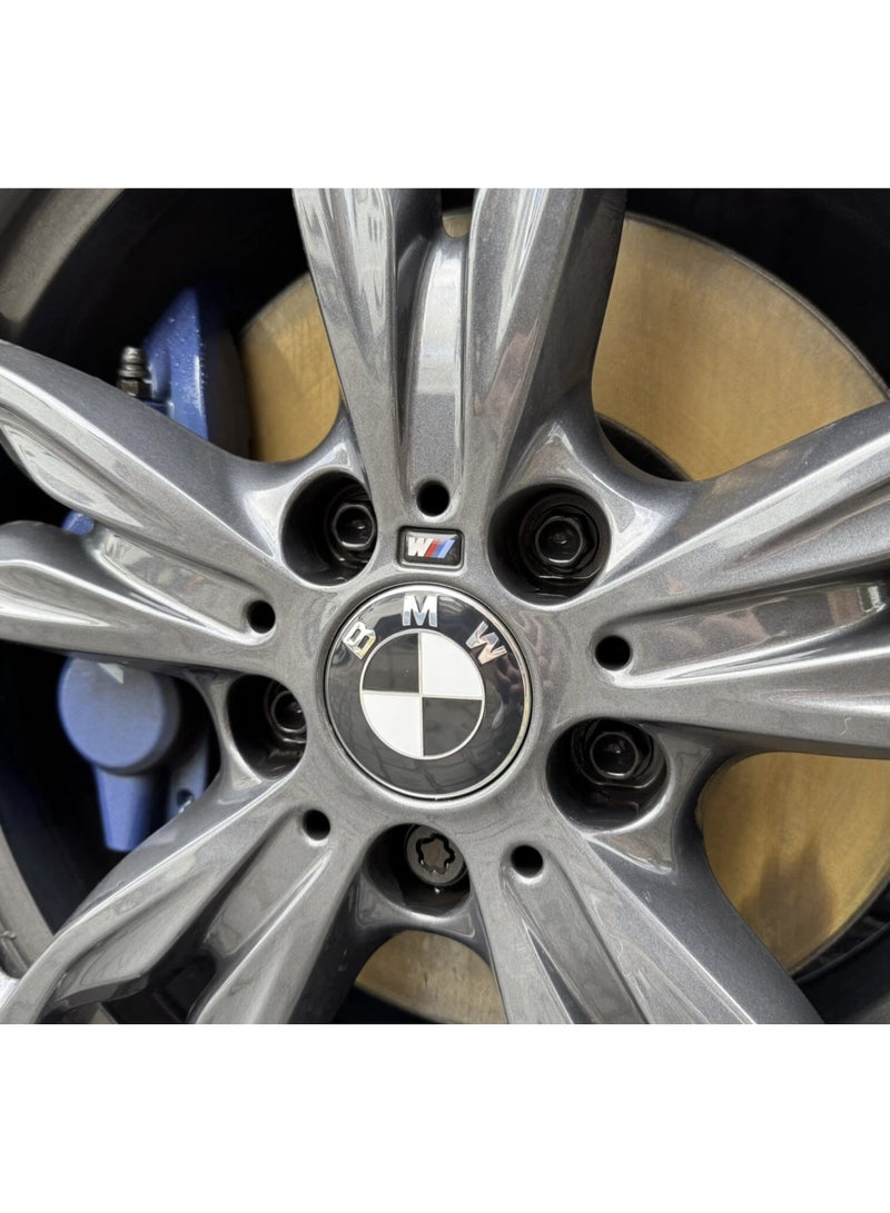 BMW Black/White Centre Wheel Cap - F20 F30 F34 F22 F87 F32 - Image 3