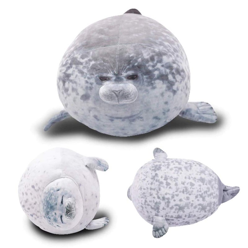 EHOTONG Cute Blob Seal Pillow Chubby Seal Plush Hug Pillow Soft Stuffed Animal Toy Gray15 - Image 3
