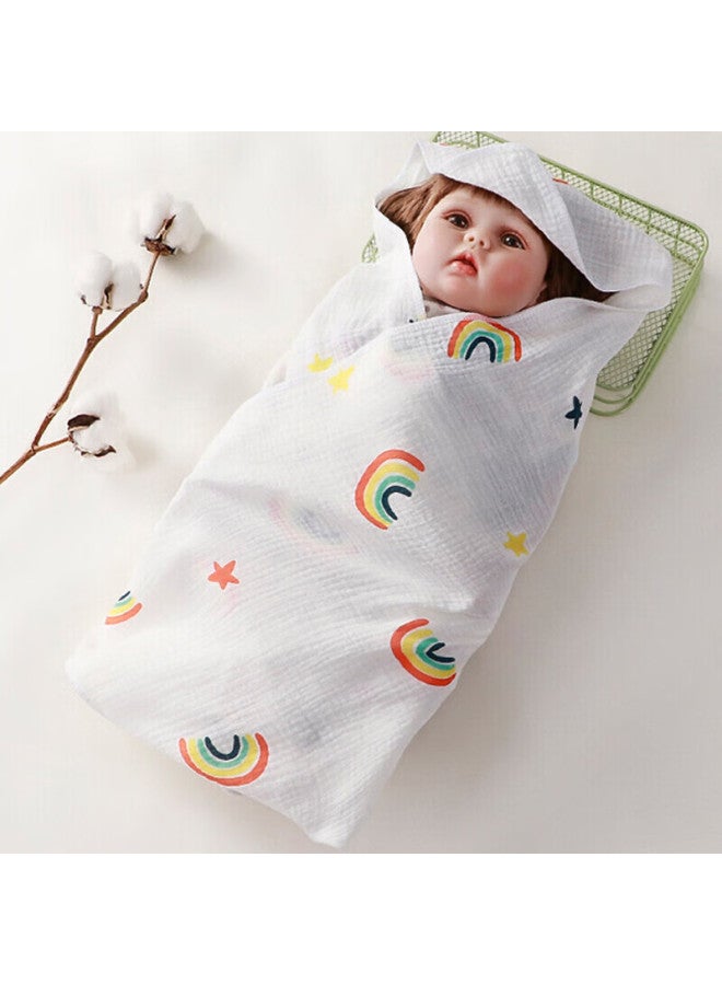 9i9 Baby Swaddle, Pure Cotton, Anti-startle, Swaddling Cloth, Gauze Blanket, Newborn Bath Towel, Baby Wrap, Prince, 110cm - Image 4