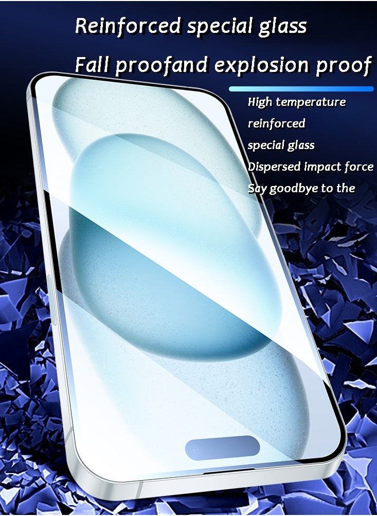 Generic - HD Screen Protector For iPhone 15 Plus with Dust Remover & One-Hand Easy Film Box - Image 1