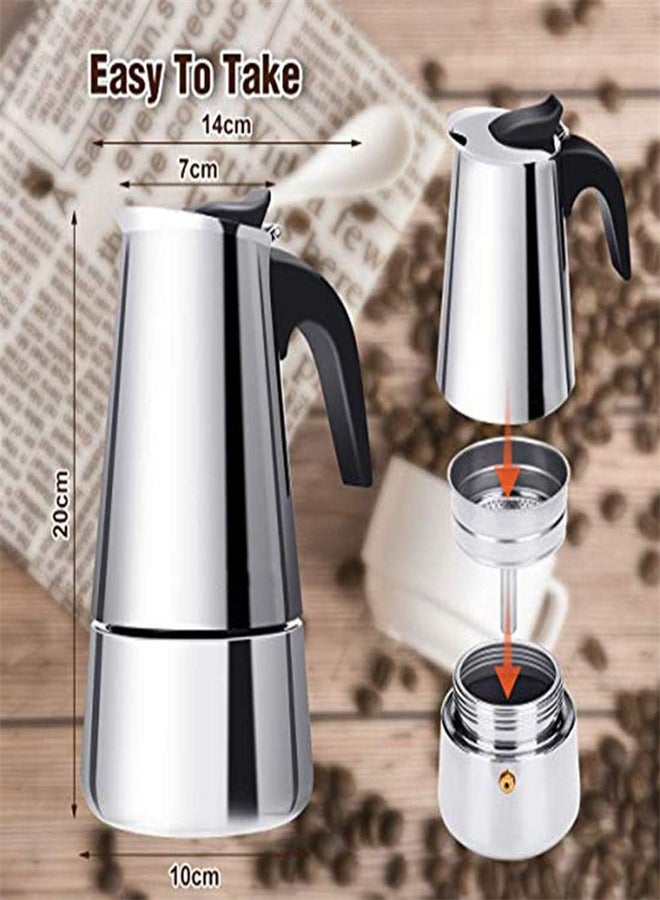 joyzzz The 300ml Portable Stainless Steel Moka Pot is Easy to Operate and Quick to Clean  - Image 2