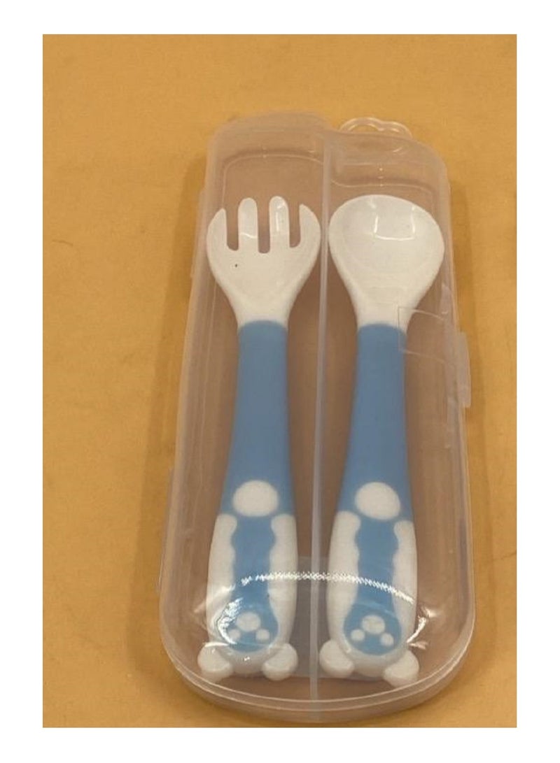 Two-piece set of spoon and fork for children,