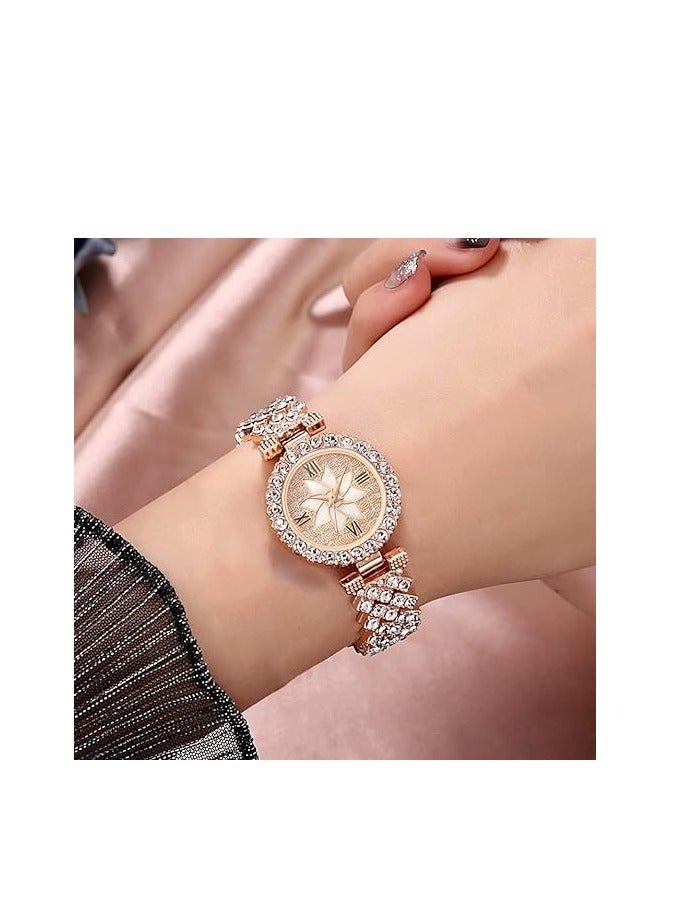 Captaintech Luxury Women Wrist Watches, Fashion Casual Quartz Watch Ladies Watch, Watch Luxury Crystal Rhinestone Diamond Wrist Watch Stainless Steel Fashion Bling Iced-Out Watch - Image 5