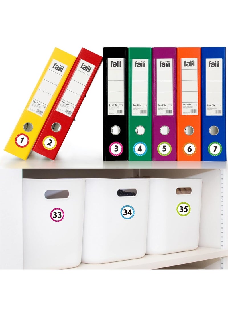 SYOSI 1200 PCS Number Stickers 1-40, 30 Sheets Self-Adhesive Dot Stickers for Organizing, Waterproof & Tear-Resistant Labels for Office, Classroom, Storage, Boxes, and More (1” Each) - Image 4