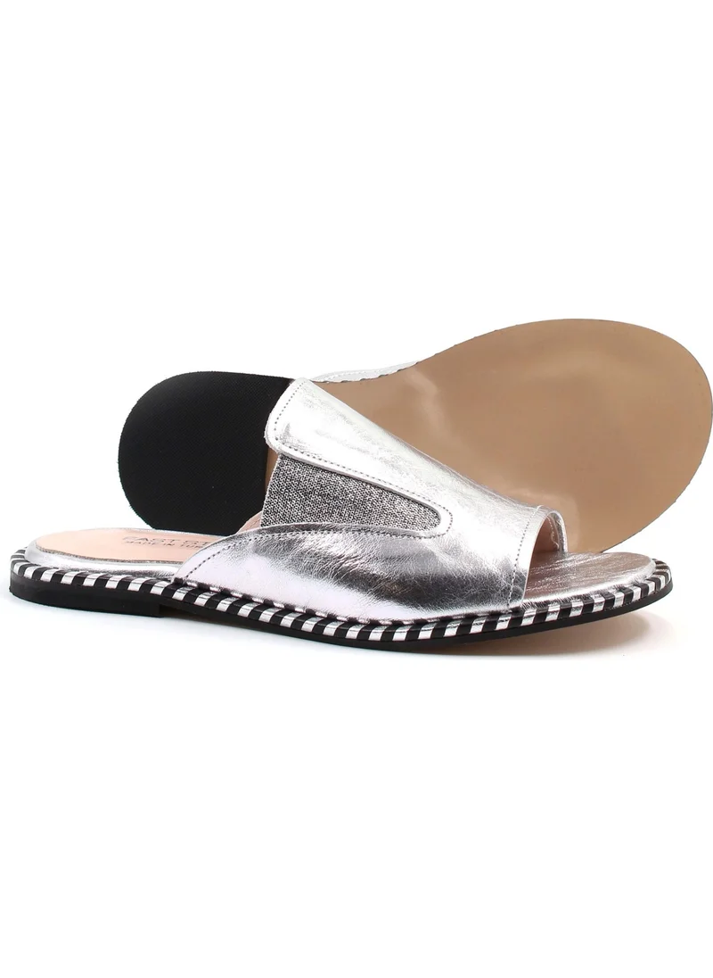 فاست ستيب Leather Women's Flat Slippers 888ZA246