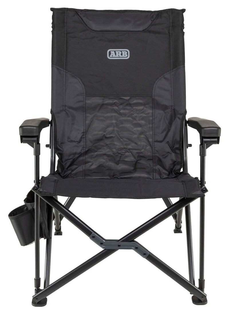 ARB Pinnacle Camp Chair - Premium Folding Camping Chair With Steel Frame, Soft Touch Armrests, Storage Pockets, And Carry Bag With Cup Holder - 10500161  - Image 3