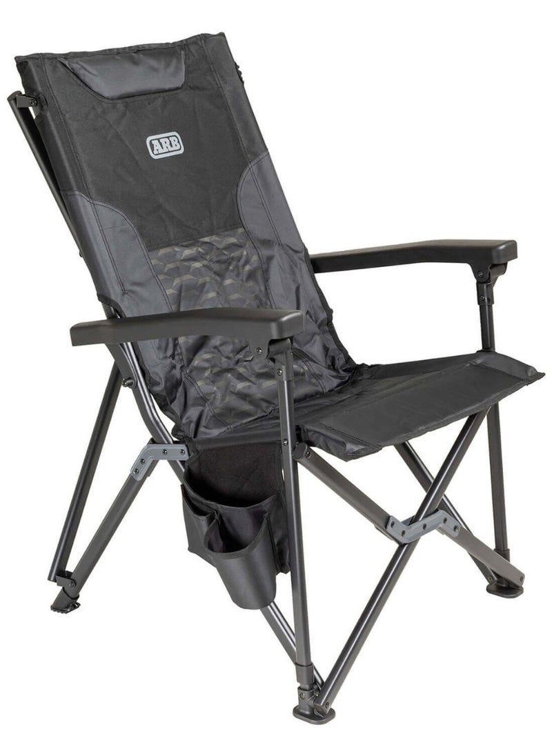 ARB Pinnacle Camp Chair - Premium Folding Camping Chair with Steel Frame, Soft Touch Armrests, Storage Pockets, and Carry Bag with Cup Holder - 10500161 - pzsku/Z985743AC3E164EEB7741Z/45/_/1731939813/30a2fc49-446e-4c36-9409-ec55a4ff5f77