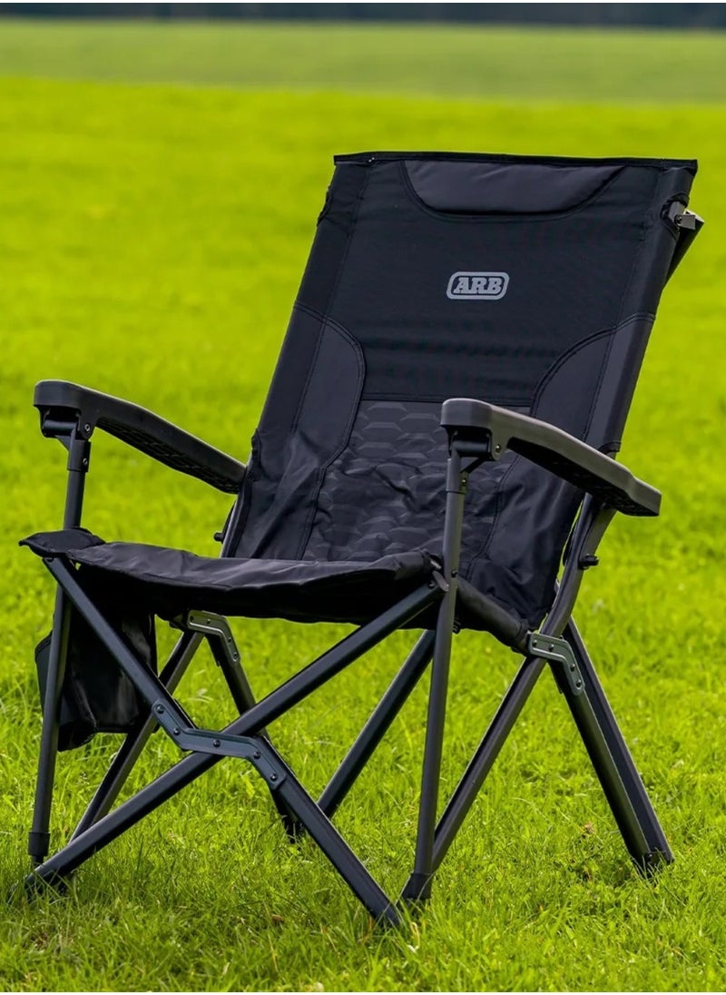 ARB Pinnacle Camp Chair - Premium Folding Camping Chair with Steel Frame, Soft Touch Armrests, Storage Pockets, and Carry Bag with Cup Holder - 10500161 - pzsku/Z985743AC3E164EEB7741Z/45/_/1731939837/f445f493-ca6a-429f-a58b-594fc40723c5