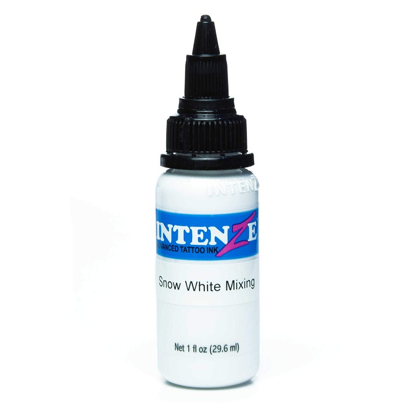Intenze Snow White Mixing Tattoo Ink 1oz with Excellent LongLasting Opacity Made in USA Exceptional Skin Coverage Sterilized and Direct from The Manufacturer