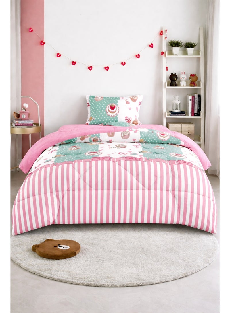 مينجلي مفرش سرير أطفال 3 قطع وجهين فرو ومخمل – ناعم ودافئ – مقاس 170×220 سم - Image 2