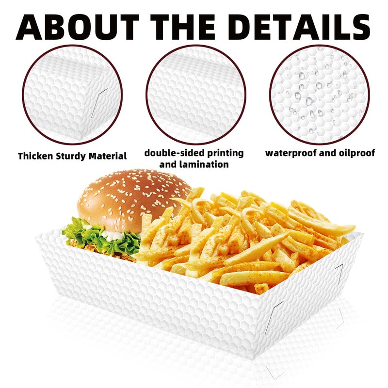 WIQEDOHA Golf Party Decorations Golf Ball Party Supplies 36 Pack Golf Party Favors Golf Plates Paper Serving Trays Nachos Food Boats Disposable Bowls for Golf Themed Party Hole in One Birthday Decorations - Image 3
