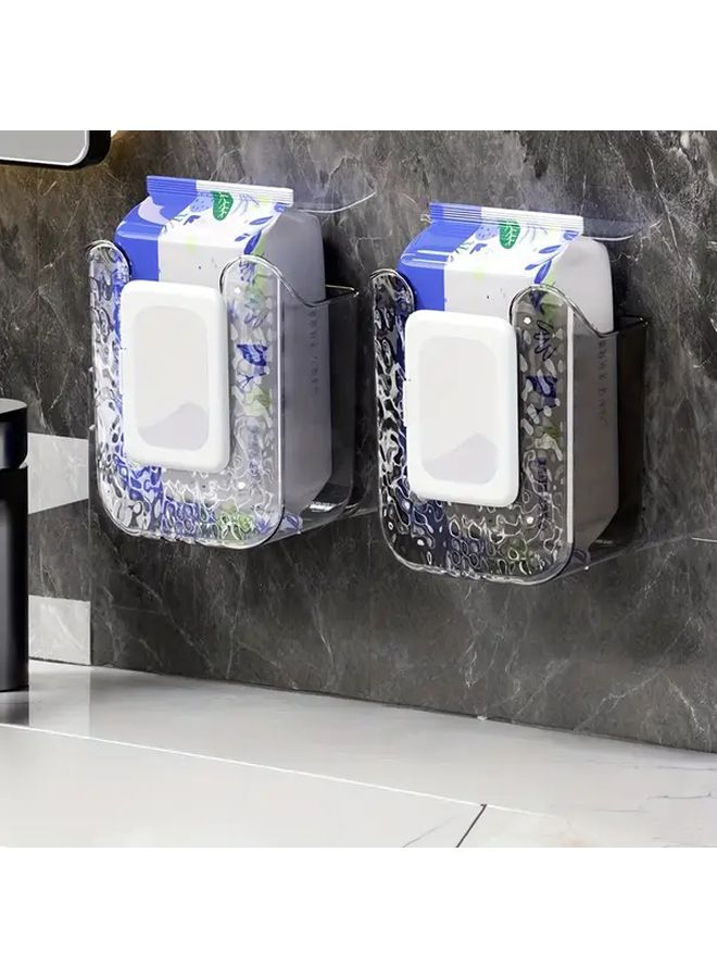 Minimalist Wall Mounted Wet Wipes Dispenser No Drilling Adhesive Installation - Image 2