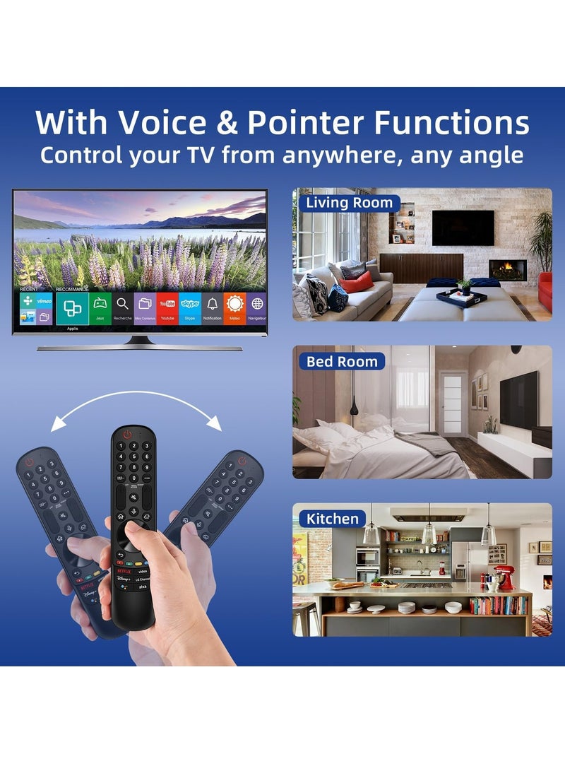 ELTRAZONE Universal LG Smart TV Remote Control Replacement for 2019–2024 LG TVs – Compatible with Magic Remote Models MR20GA, MR21GA, MR22GA, MR23GA, MR24GA – Voice Control, Pointer Function, Plug & Play, Ergonomic Design – 1-Year Warranty - Image 4