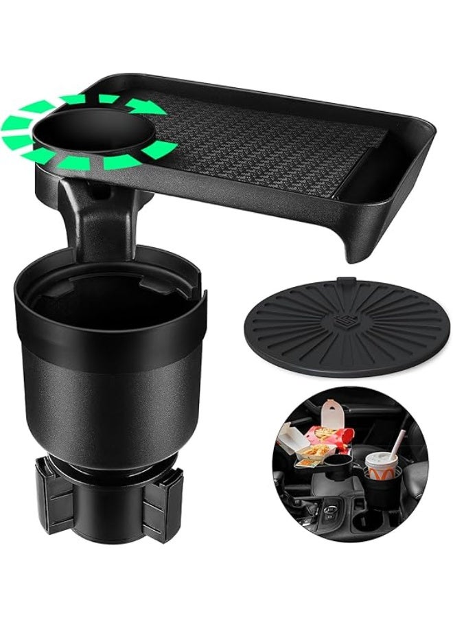 Cup Holder Tray for Car – Drink Holder Expander Compatible with Yeti, Hydro Flask, Nalgene & CamelBak Bottles (20–48 oz), Adjustable Car Cup Organizer - Image 2