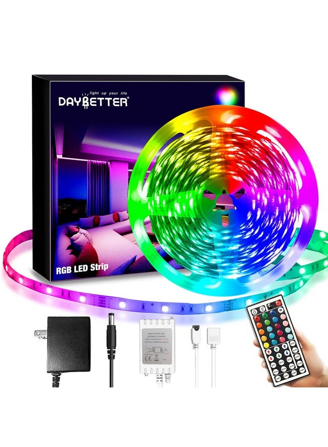 DAYBETTER SMD 5050 Remote Control Led Strip Lights 20ft, RGB Color Changing Led Strip with Remote Control for Room, Bedroom, Suitable for Home Decor, Living Room, Kitchen, Home Party Decoration, 12V - Image 1