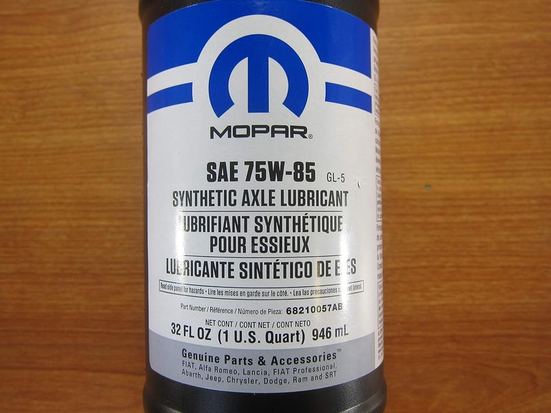 Mopar زيت تشحيم المحور الصناعي موبر كرايسلر دودج جيب رام 2 كوارت SAE 75W85 OEM - Image 3