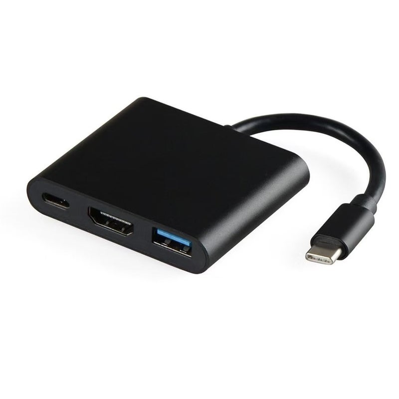 محول USB-C ثلاثي في واحد للألعاب والأجهزة اللوحية والهواتف