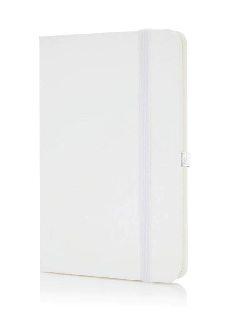 Generic A5 Hard Cover Compact Ruled Notebook, 200 Pages White - Image 1
