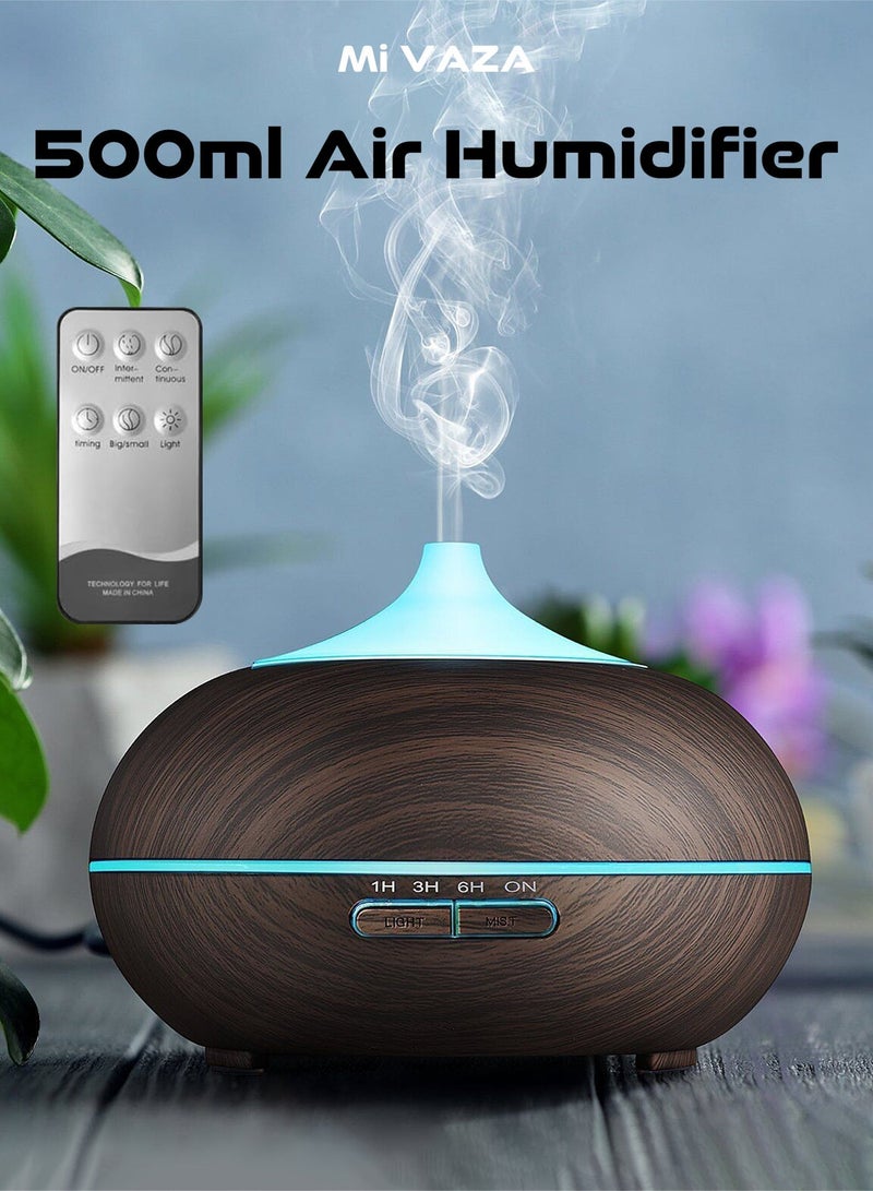 Mi VAZA 500ml Air Humidifier - Portable Miniature Essential Oil Diffuser - Moisturizing Machine - Fragrance Diffuser - 7-color Ambient Light - Auto Shut-Off - Image 1