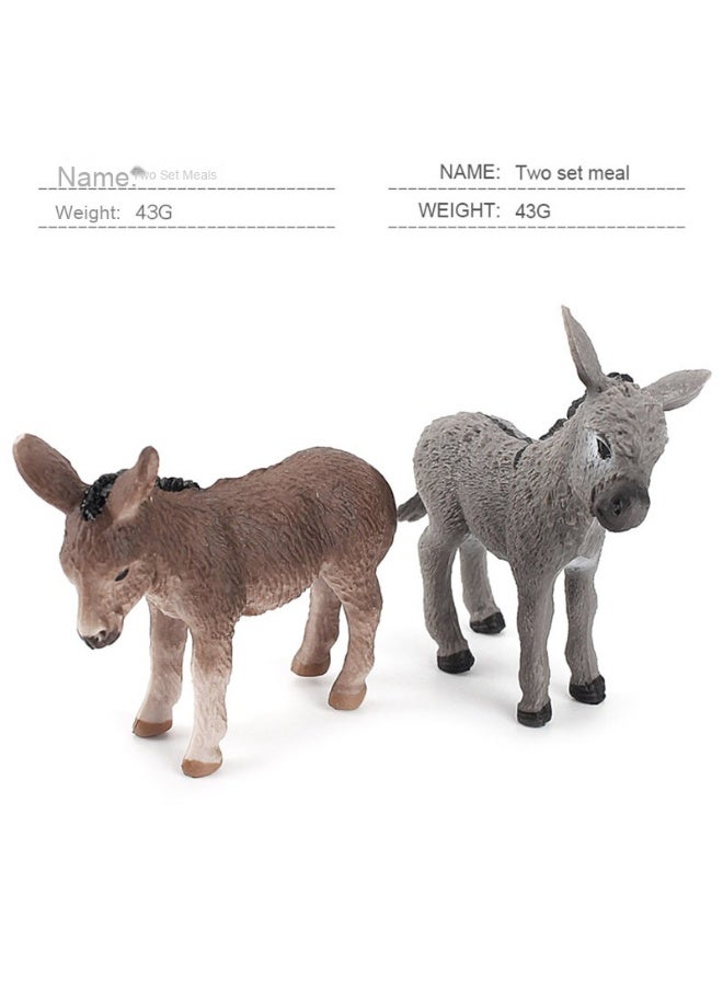NIBEMINENT Realistic Miniature Solid Donkey Model
