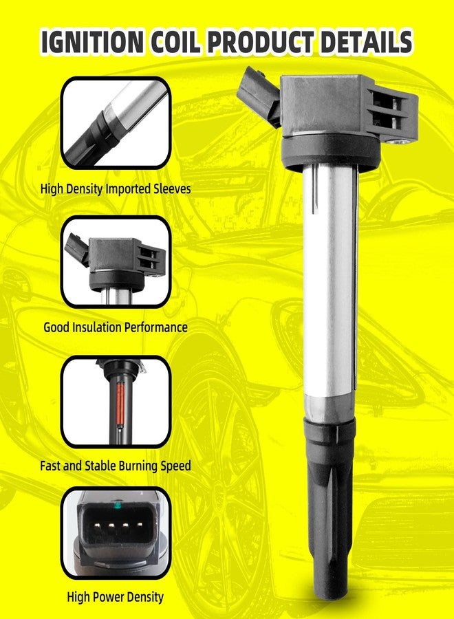 MOAUTO Set of 4 Ignition Coils Pack UF817 27301-2B120 & 4 PCS Iridium Spark Plugs Compatible with Hyundai Elantra 2017-2019 Sonata 2015-2019 Tucson 2016-2018 Kia Forte 2019-2020 - Image 3