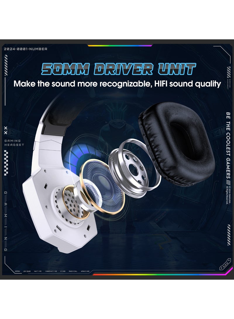onikuma GT806 Wireless Gaming Headset Active Noise Cancelling Bluetooth 2.4G Headset  - Image 2