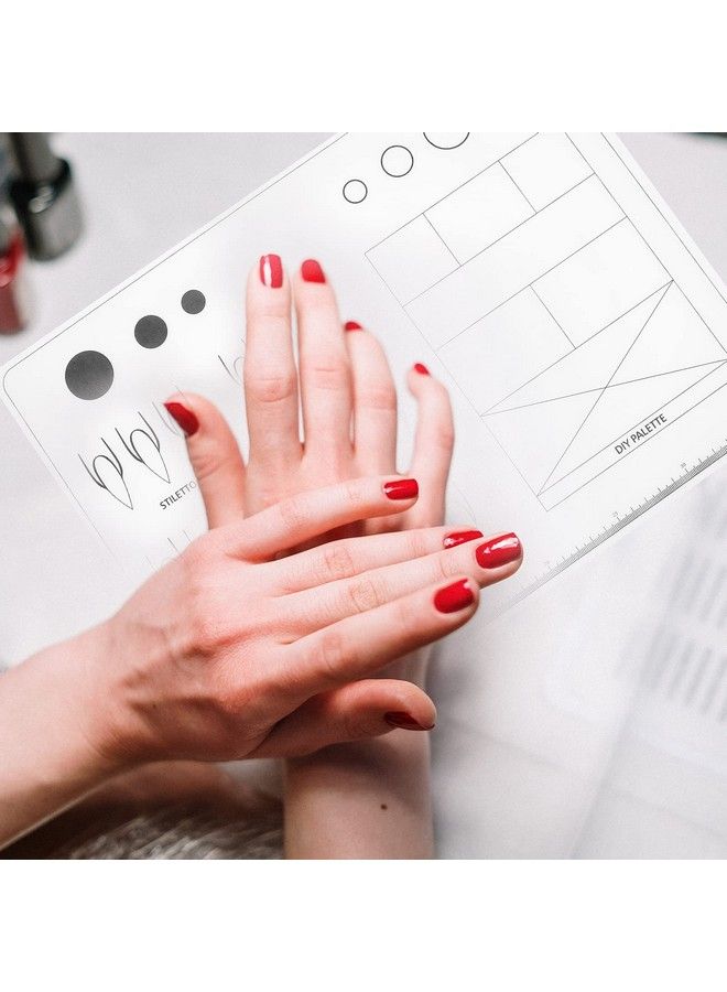 Uonlytech Acrylic Nail Training Mat Silicone Trainer Sheet For Application Practice - Image 3