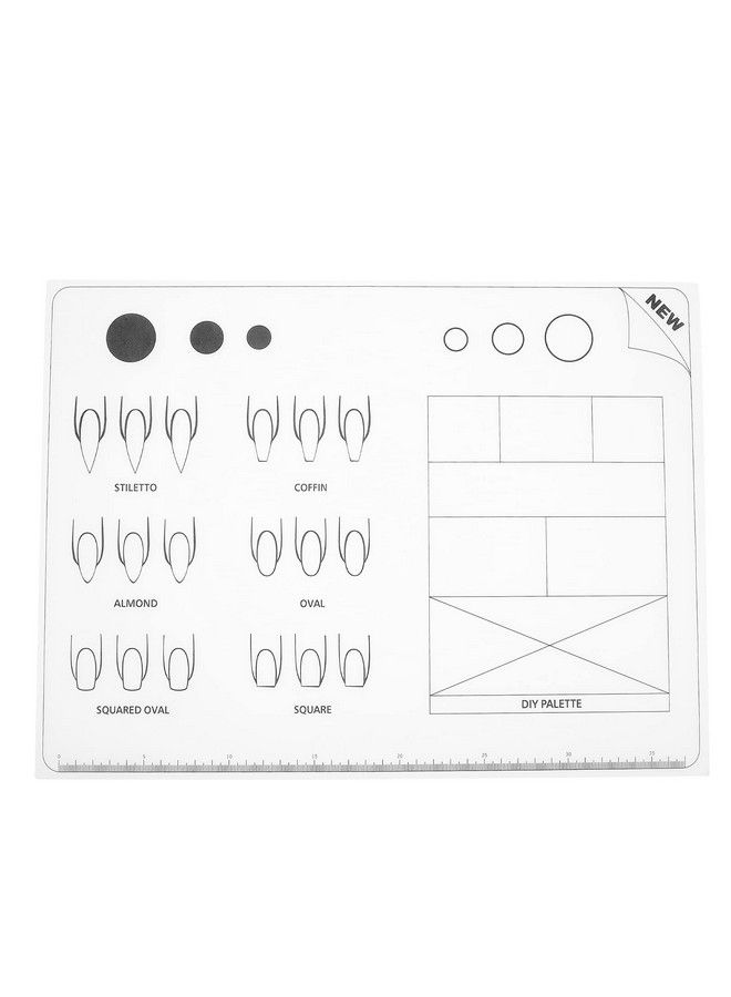 Uonlytech Acrylic Nail Training Mat Silicone Trainer Sheet For Application Practice - Image 2
