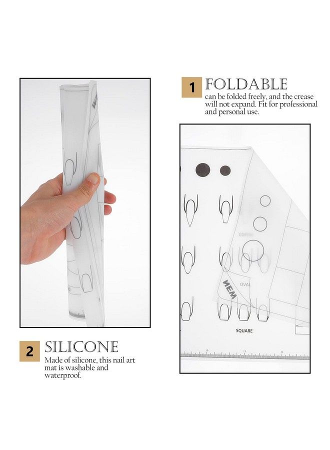 Uonlytech Acrylic Nail Training Mat Silicone Trainer Sheet For Application Practice - Image 4